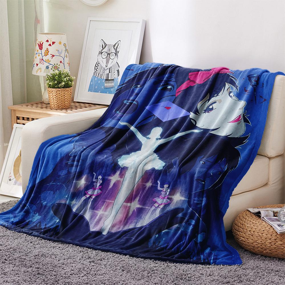 Perfect Blue Print Flannel Blanket, High Quality Comfortable for All Seasons, Home Decor, Warmth and Comfort
