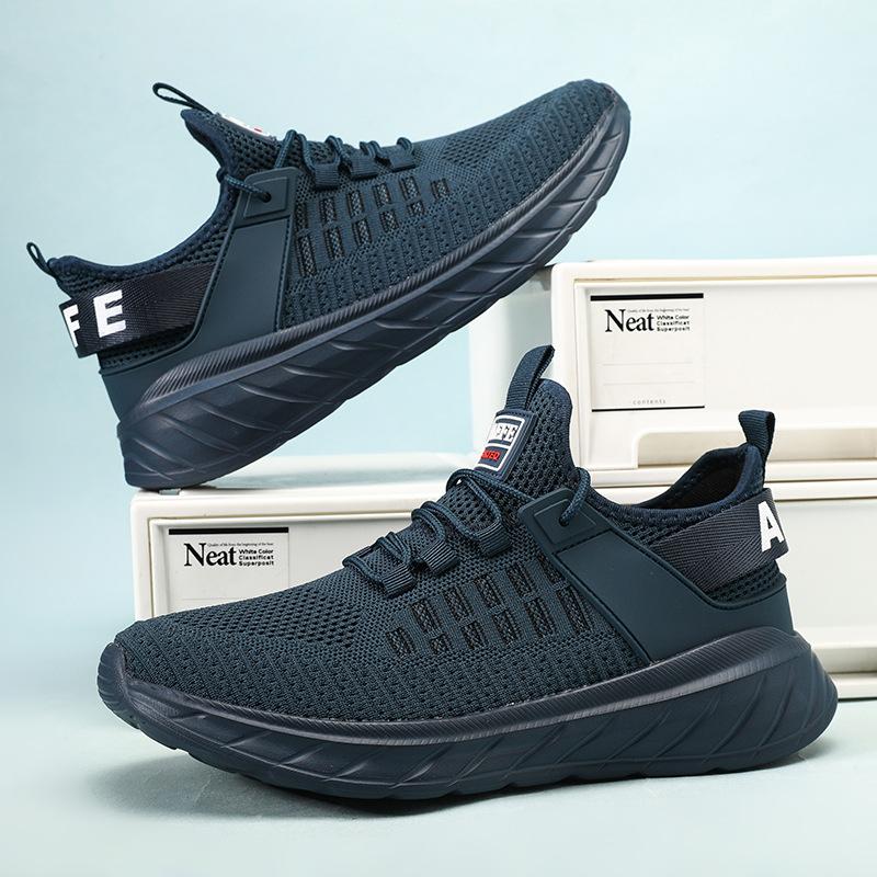 

МОДНЕ ВЗУТТЯ Чоловічі дихаючі спортивні кросівки Спортивне взуття для бігу Відкритий жіночий теніс Тренажер для тренажерного залу 47 синій