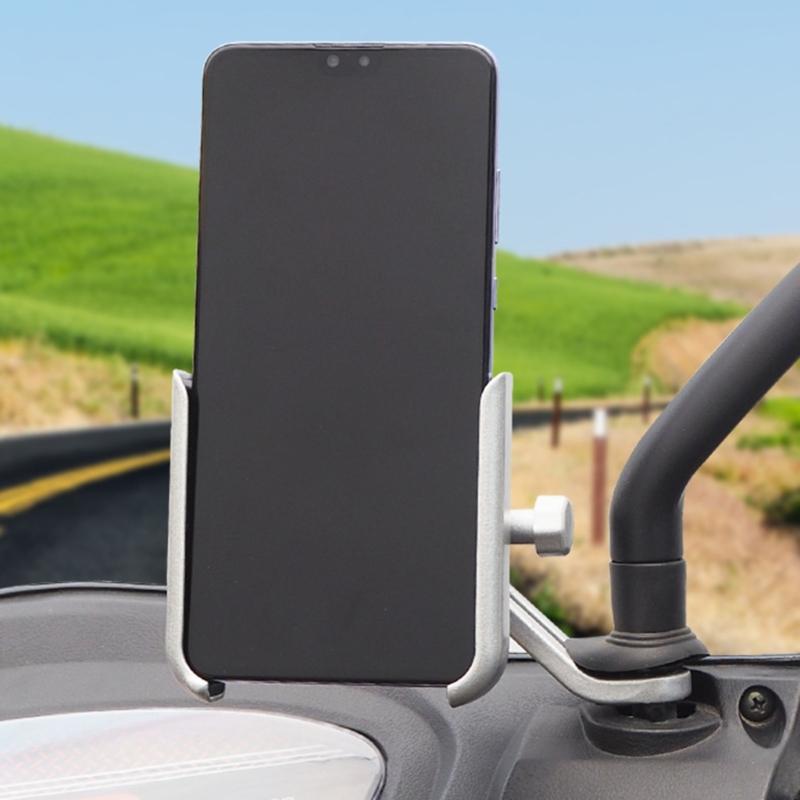 Aluminum Phone Holder With Secure Locking Mechanism 360 Adjustable Vibration Proof Designs Rack for Motorcycle Bike