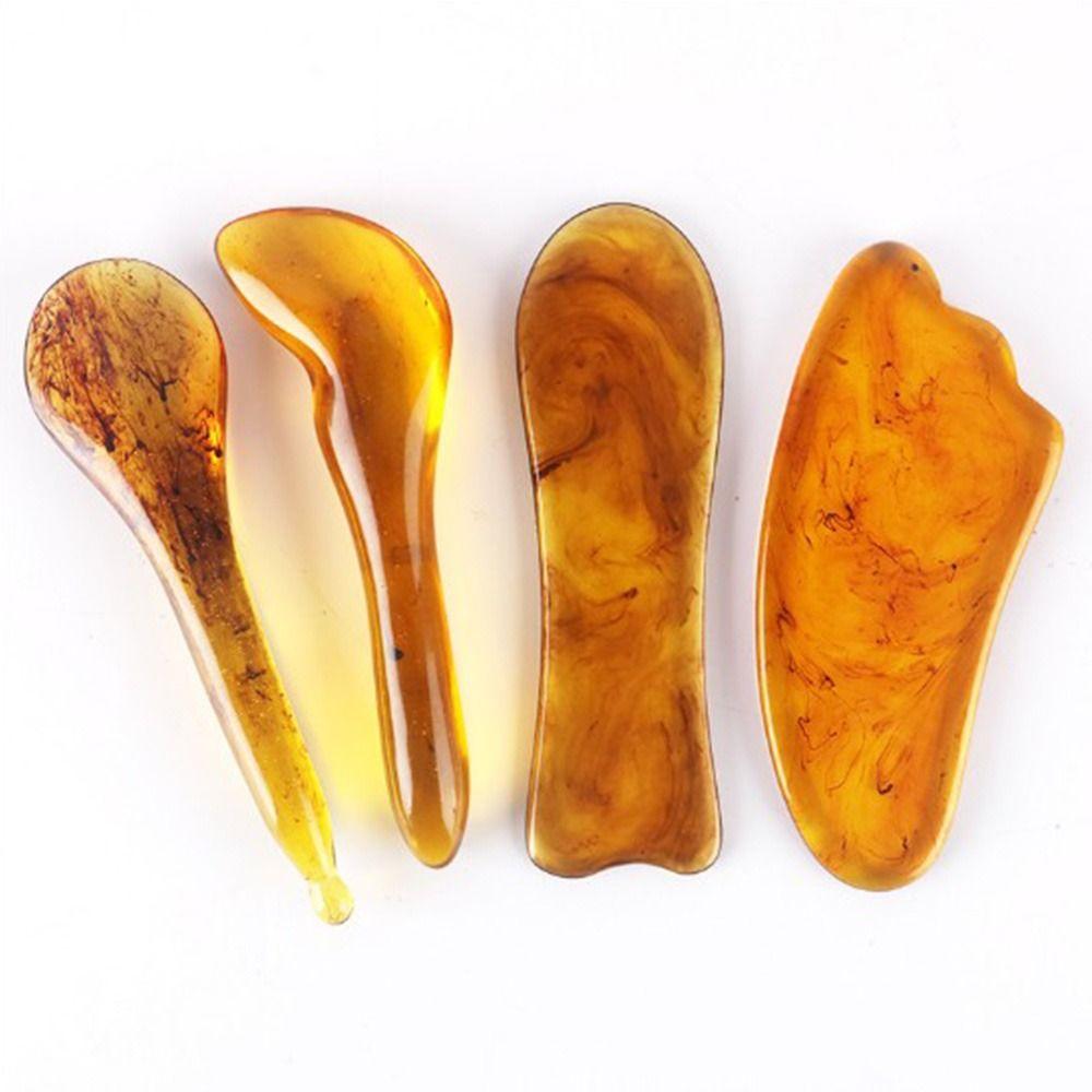 Resin Acupuncture Massager Stick Face Massager Gua Sha Board Massage Comb Facial Scraping Scraper