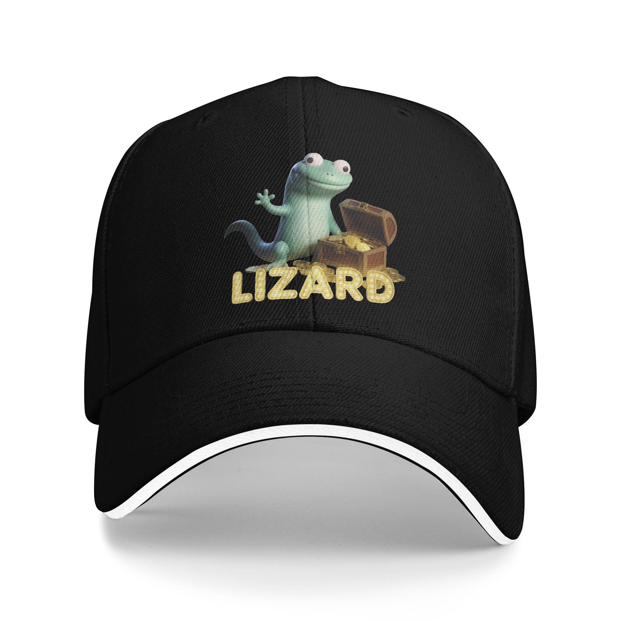 

Tom Lizard Meme Golden Treasure Baseball Caps Casual Sandwich Cap Unisex Style Adjustable Sun Cap Travel Gift One Size чёрный