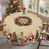 Vintage Christmas Tablecloth Santa Snowman Table Cover Christmas Decorations For Home 2025 Xmas Gifts Navidad Noel New Year 2026