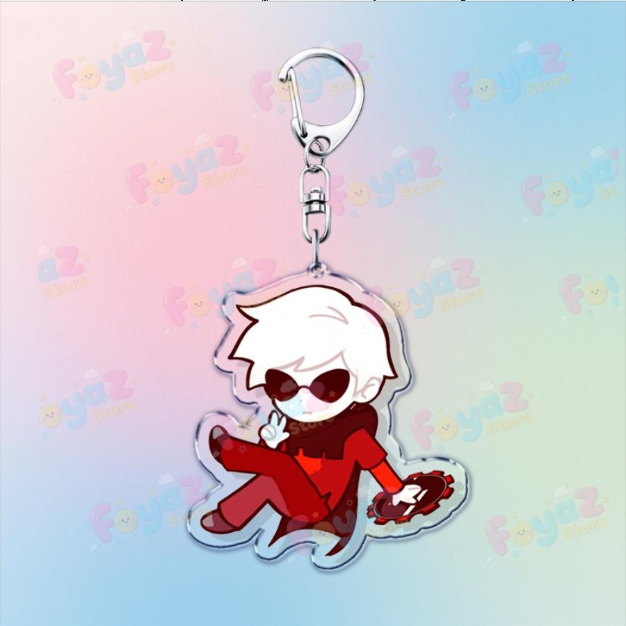 Cartoon Homestuck Keychain Accessories Bag Charms Dave Strider John Egbert Karkat Gamer Keyrings Jewelry Fans Freinds Gift