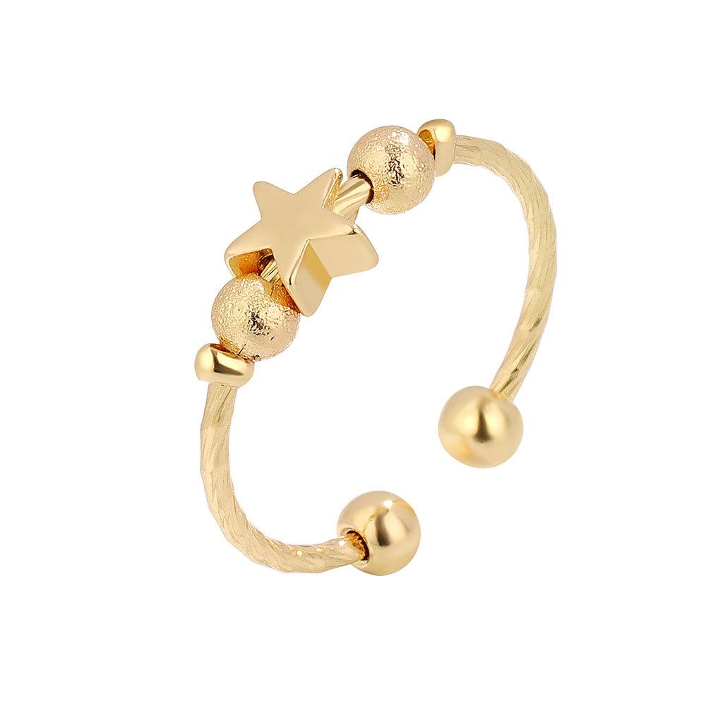 Anti Stress Anxiety Silver Ball Rings 925 Women Men Spinner Fidget Rings Vintage Gold Couple Anillos Jewelry Gift