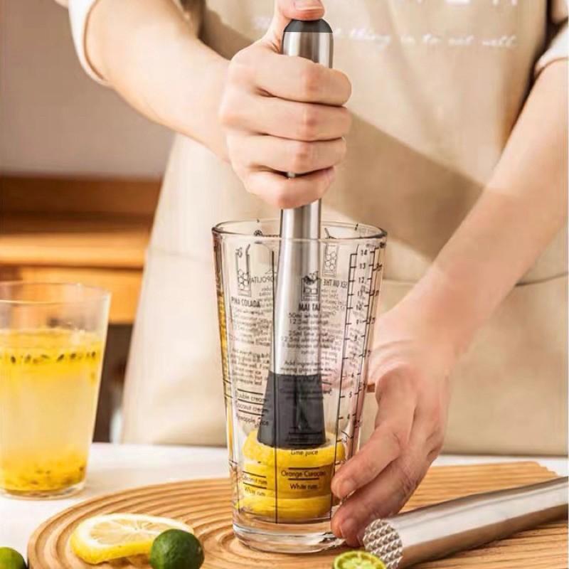 Stainless Steel Ice Cocktail Crushed Cocktail Popsicle Mash Juice Stick Ice Hammer Bar Tool Lemon Hammer Press