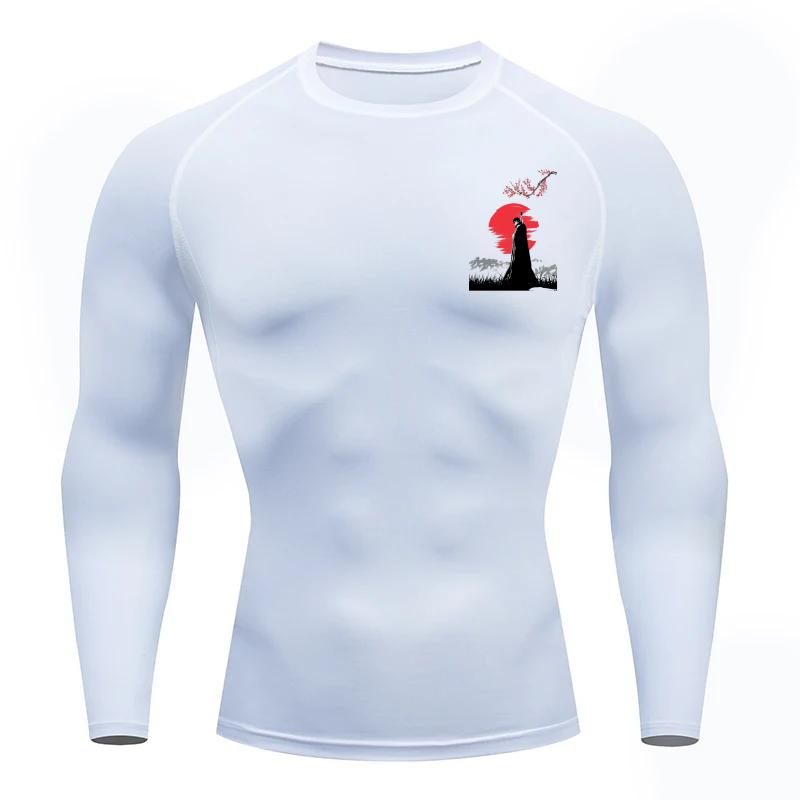 Guts Clothing Fitness Compression Running T-Shirt Men Tops Bat Printing T Shirts Quick-Drying Gym Sportswear Jersey Tee for Male