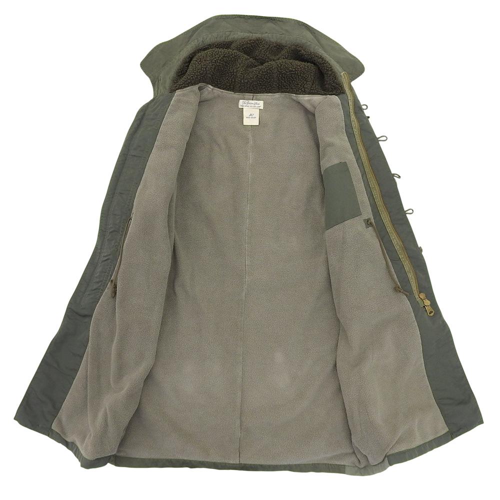 REMIRELIEF Men's Khaki Mod Coat with Fleece Lining, Size L coat L khakiUsed