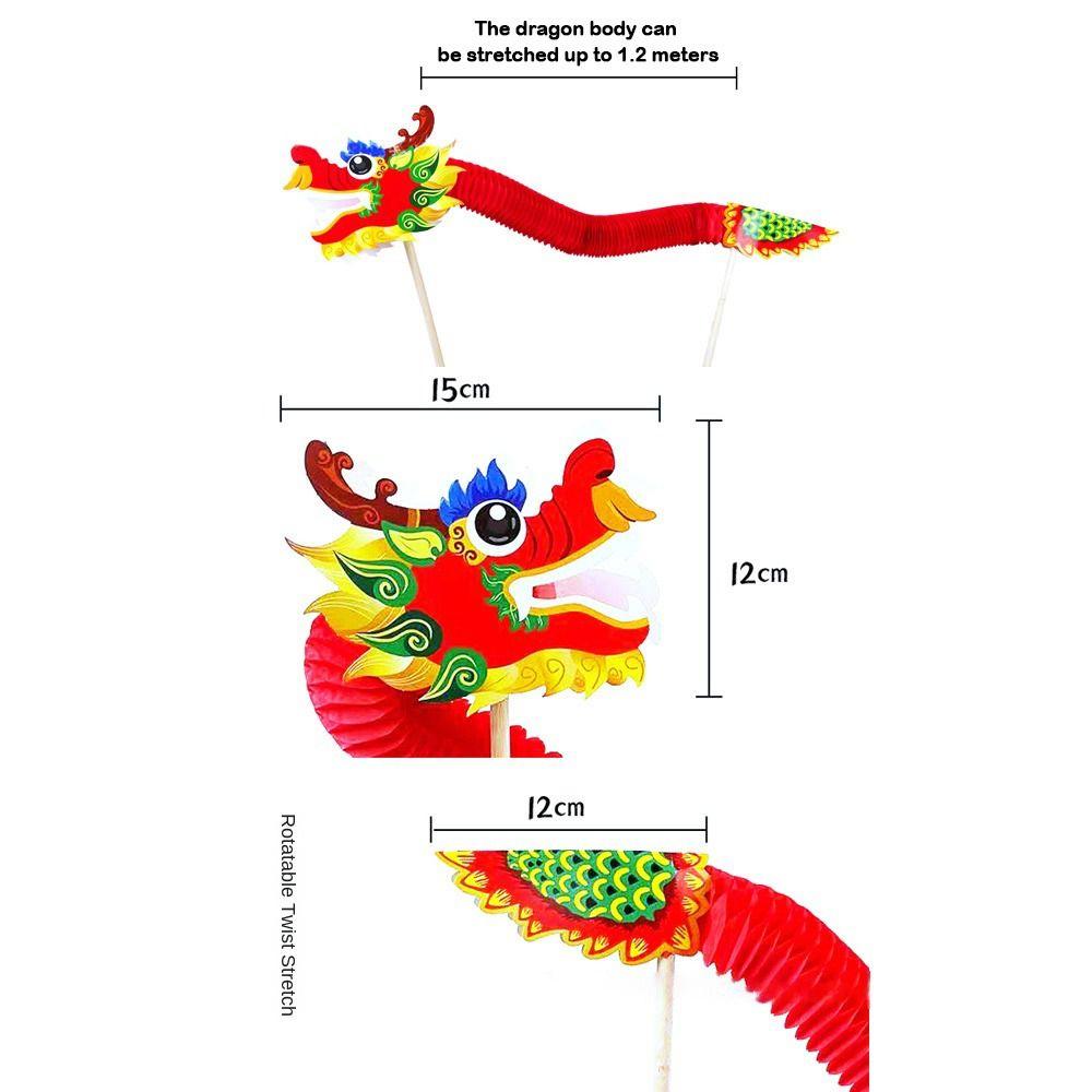3D Paper Dragon Craft Chinese New Year Chinese Dragon Dance New DIY Dragon Decor