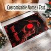 Witchcraft Theme Crystal Velvet Rug Personalized Custom Name Text Soft Floor Mat Home Decor