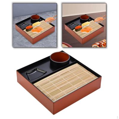 Soba Nudelplatte Kalte Servierplatte Speise Snack Vorspeisentablett Küche mit Abtropfmatte