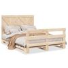 VidaXL Bed Frames with Headboard 140x200 Cm Solid Pine Wood, Bed, Bedroom Furniture, Wooden Bed, Bed 3281576
