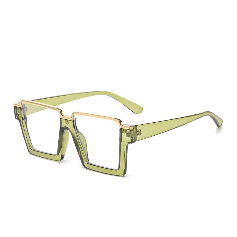 

Oversized Anti Blue Glasses Light Women 2025 Fashion Brand Designer Semi Metal Myopia Optical Glasses Frame female Spectacle
