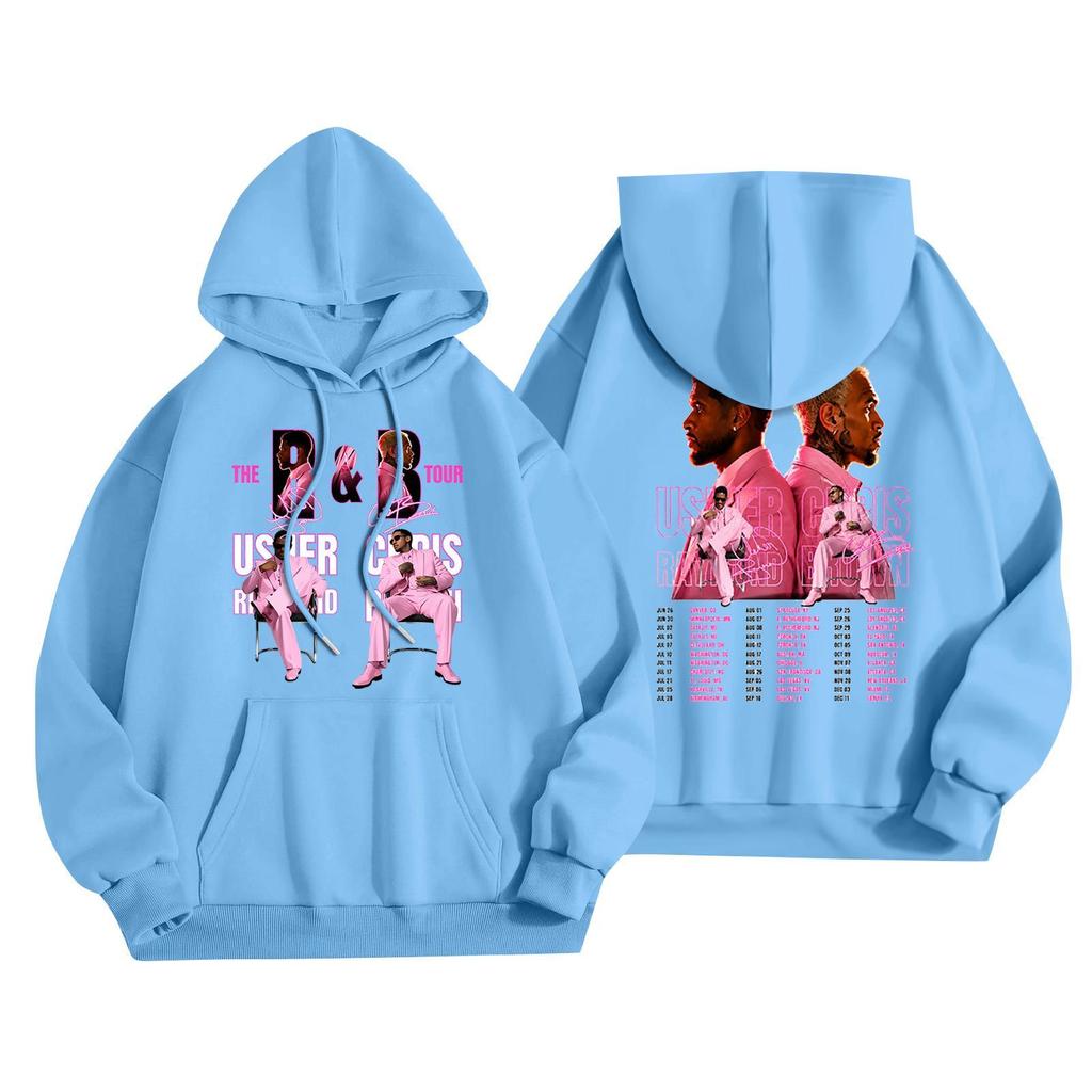 Unisex Casual Letter Print Hoodie Long Sleeve Loose Fit Sweatshirt for Men and Women