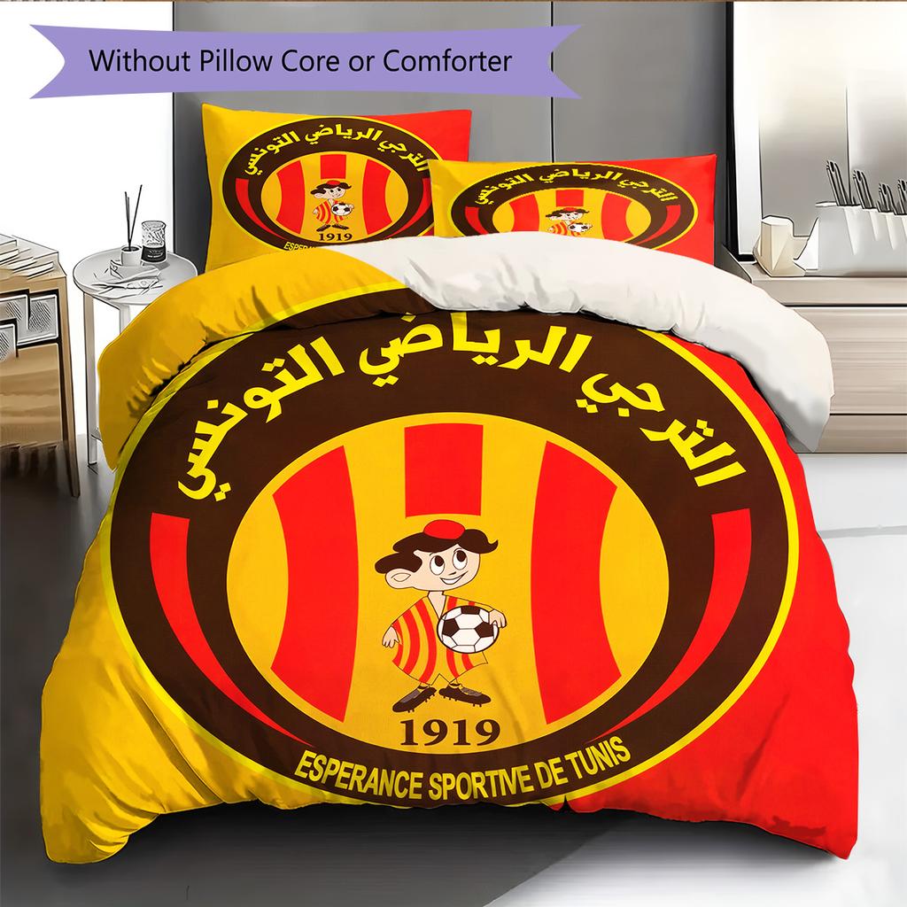 Espérance Sportive de Tunis  Pattern Bedding Quilt Set  Home Decoration  Gift (1 * duvet cover + 2 * pillowcase  without core)