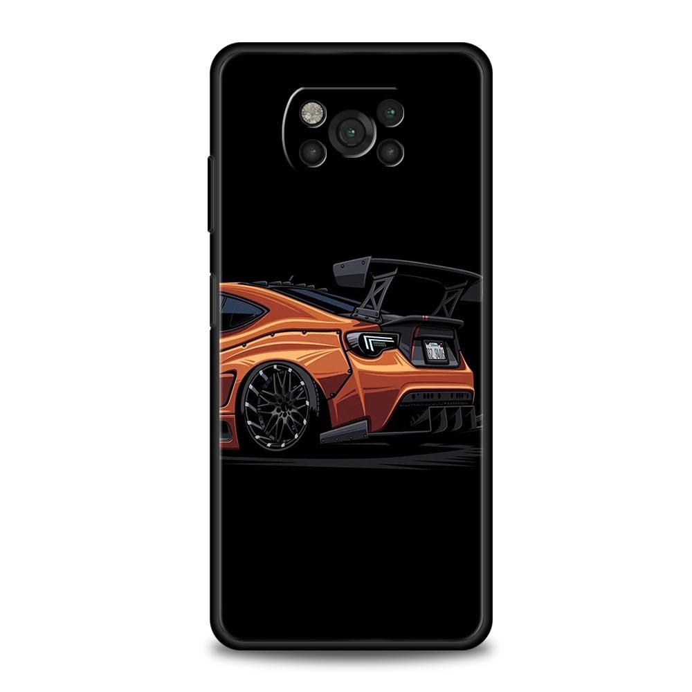 

Phone Case for Xiaomi Poco F7 F6 F5 F4 F3 X7 X6 X5 X4 X3 NFC M4 C51 C55 GT 5G Soft TPU Cover Capas JDM Tokyo Drift Sports Car Xiaomi Poco F3