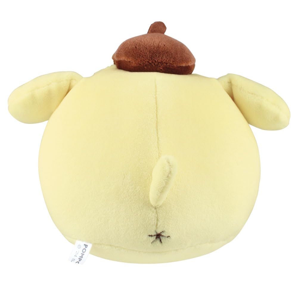 Tees Factory Sanrio Characters Mottsumi Plush Toy, Pompompurin, 130mm H x 150mm W x 90mm D (SR-5529227PU)