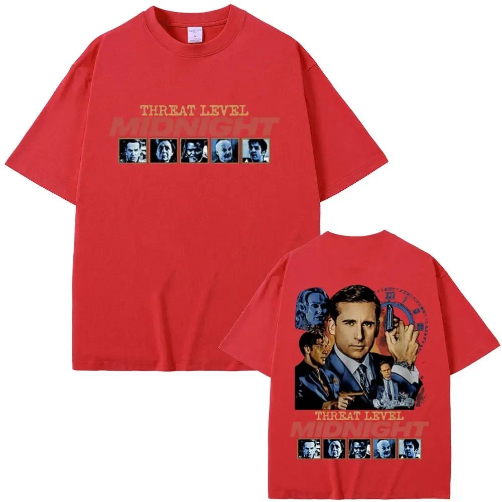 Threat Level Midnight Michael Scott Homage T-shirts Tv Series The Office Dwight Schrute Jim Halpert Women Men Vintage T-shirt 4XL