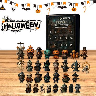 Halloween Advent Calendar 2025 Horror Action  Figurines Halloween Countdown Calendar Halloween Countdown Box for Kids and Adults Gifts