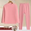 Fleece-Lined Winter Clothing Set for Middle-Aged and Elderly Women: Warm Base Layer Top for Autumn and Winter Seasons