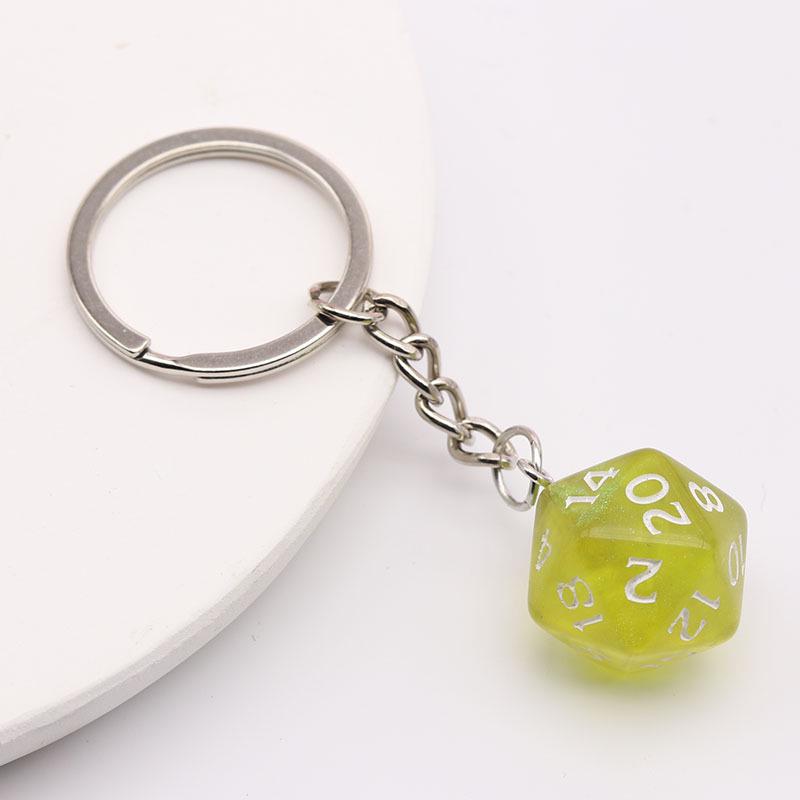 Colorful Acrylic 20-Sided Dice Shaker Pendant for Handmade Jewelry
