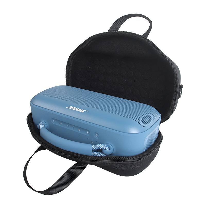 For Bose Soundlink Max Oxford Cloth+ EVA Storage Case Bluetooth-compatible Speaker Carrying Bag with Shoulder Strap