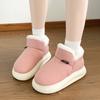 Warme Damen-Baumwollschuhe im Winter 2025, neue dicksohlige Plüsch-All-Inclusive-Ferse, rutschfeste Samt-Warme-Haus-Baumwollschuhe