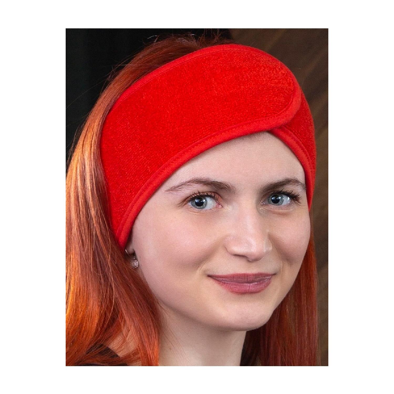 

Hair Band Towel Cotton Skin Care Makeup Yoga Sports Sweatband червоний