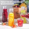 17oz Glass Bottles with Lids, for Juice,Smoothies,Water,Milks,Beverage Storage,Clear Mason Jars for Pickles,Jams,Food Storage