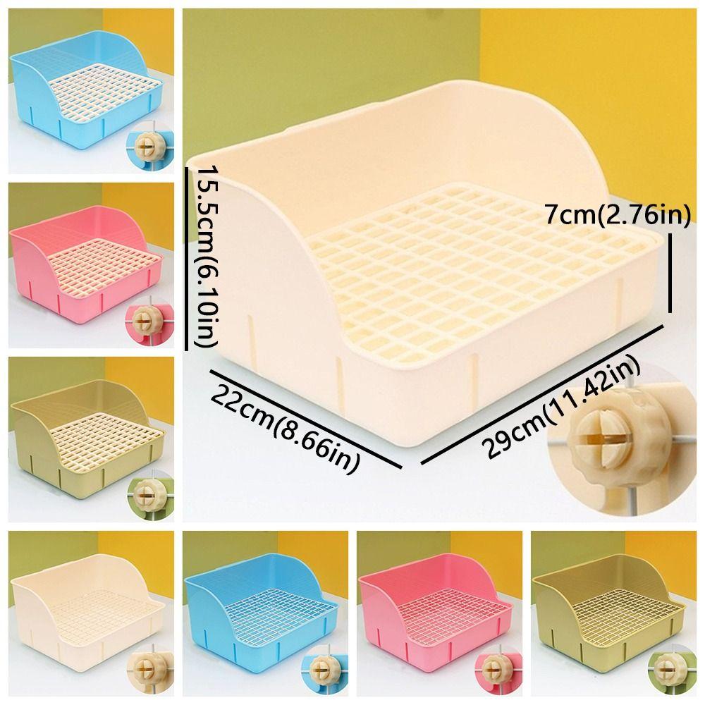 Potty Trainer Rabbit Litter Box Detachable Grids Small Animal Litter Pan for Cage Use