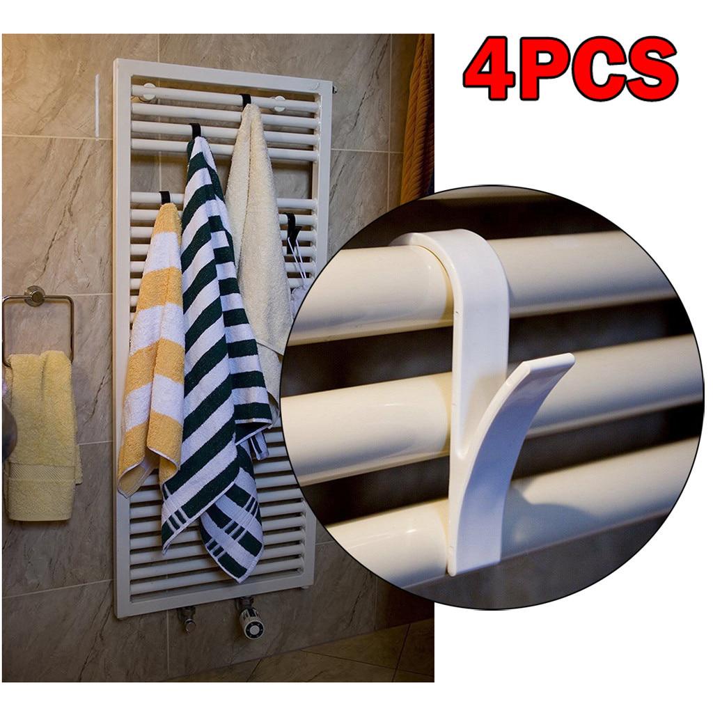 4pcs Hook Hanger For Heated Towel Radiator Rail Bath Hook Holder Navidad Home Christmas Decorations