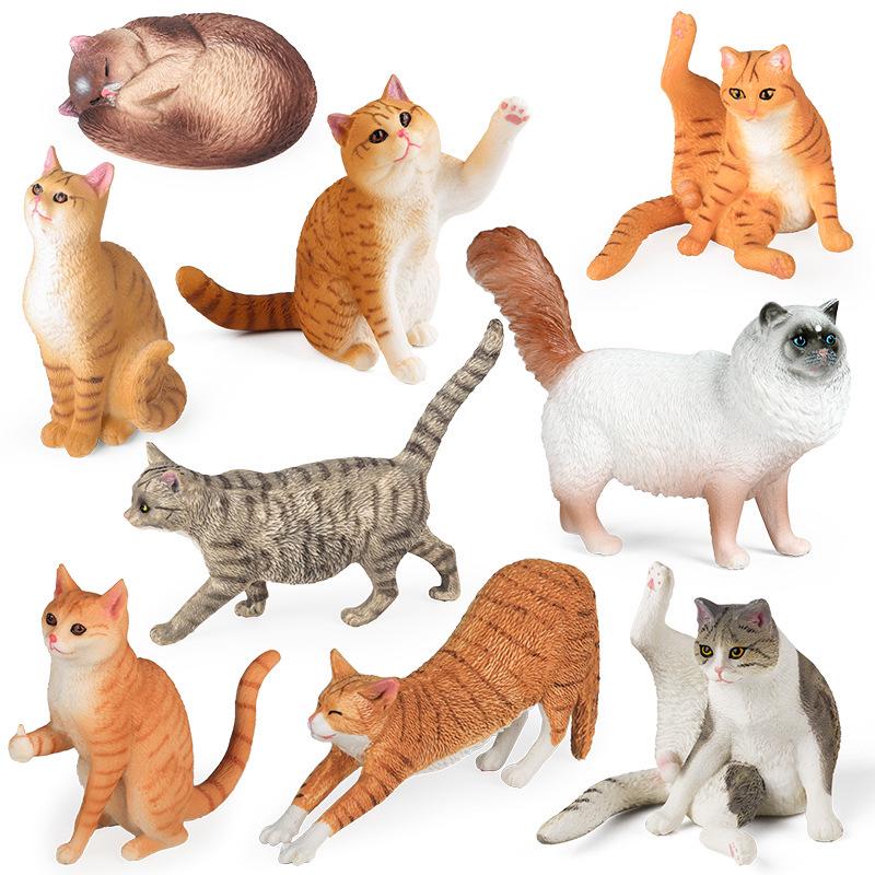 Thumbs Up Cat Figurine - Coffee Shop Ornament with Short-haired, Ragdoll, and Countryside Cat Designs