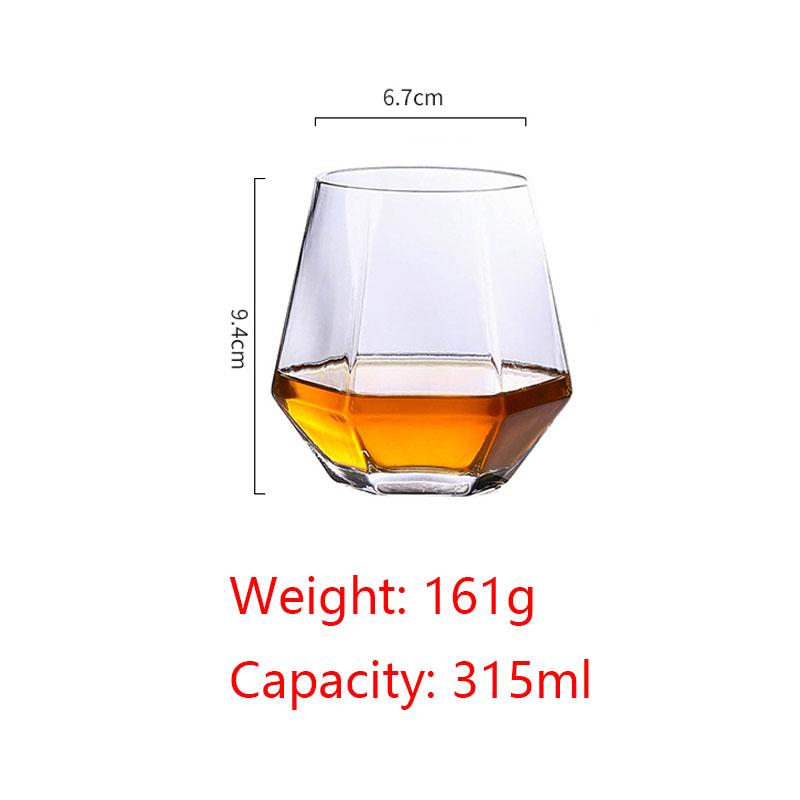 Creative Phnom Penh Irregular Whiskey Cup Bar Glasses for Drinking for Bourbon Scotch Whisky Cocktails Cognac