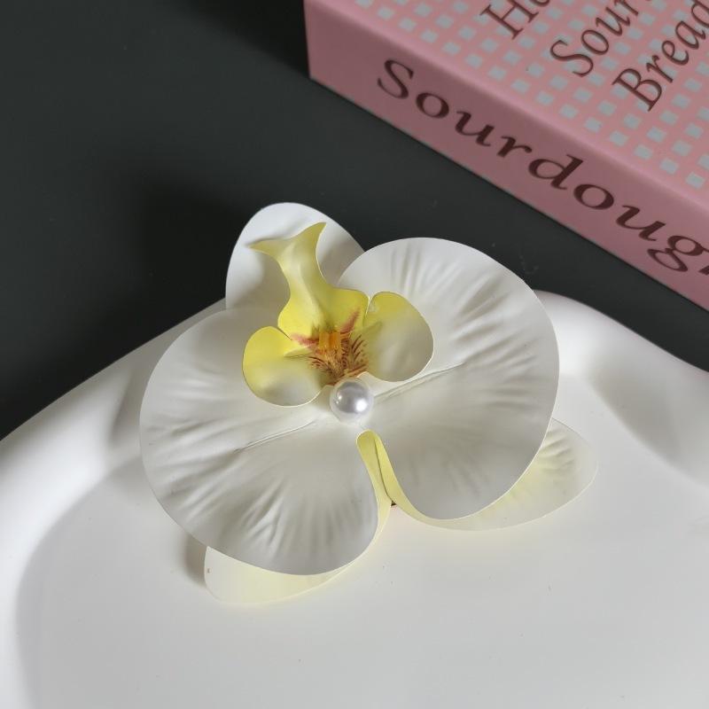 Sweet Phalaenopsis Hair Clip Women's Vacation Versatile Side Clip Artificial Flower Hair Accessories