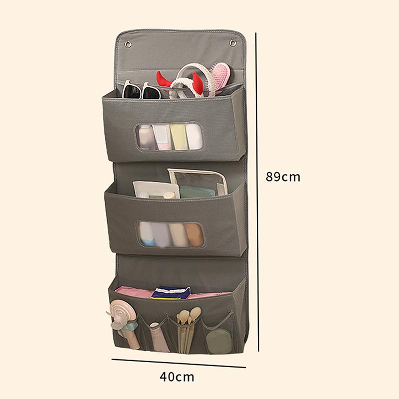 Nordisches Gitter Multifunktionaler Schlafzimmer Wandaufbewahrung Hängebeutel Organizer Nachttisch Tür Mehrschichtiger Hängeaufbewahrungskorb Stoff