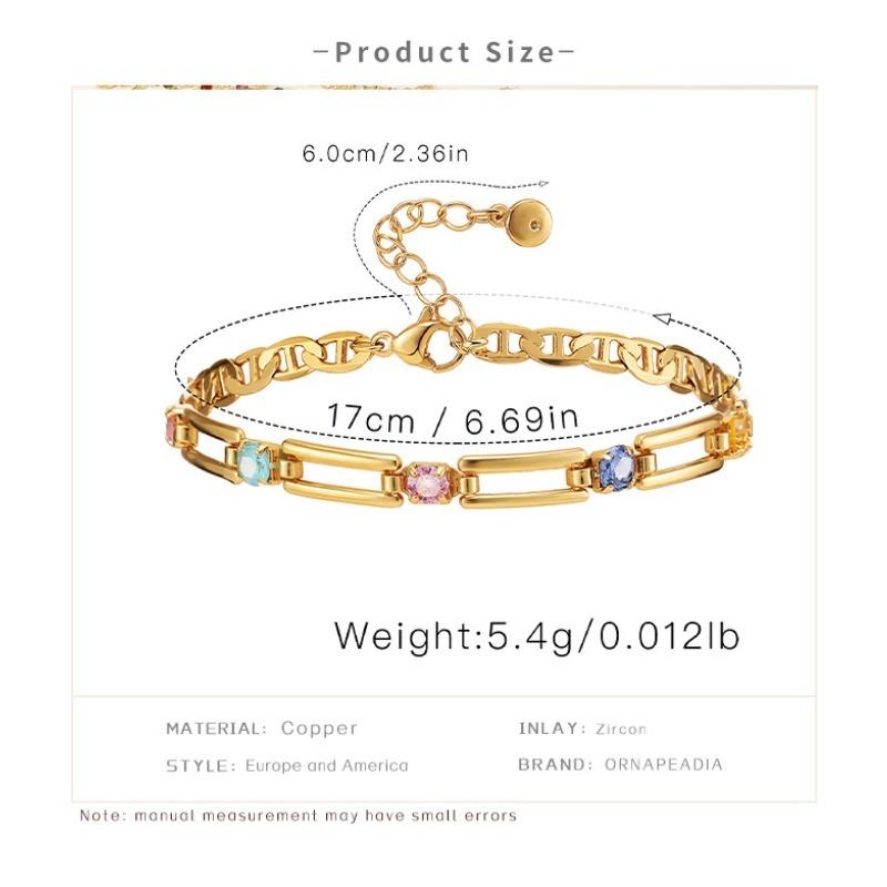 Womens Gold Plated Hollow Zircon Trendy Bracelet Jewelry