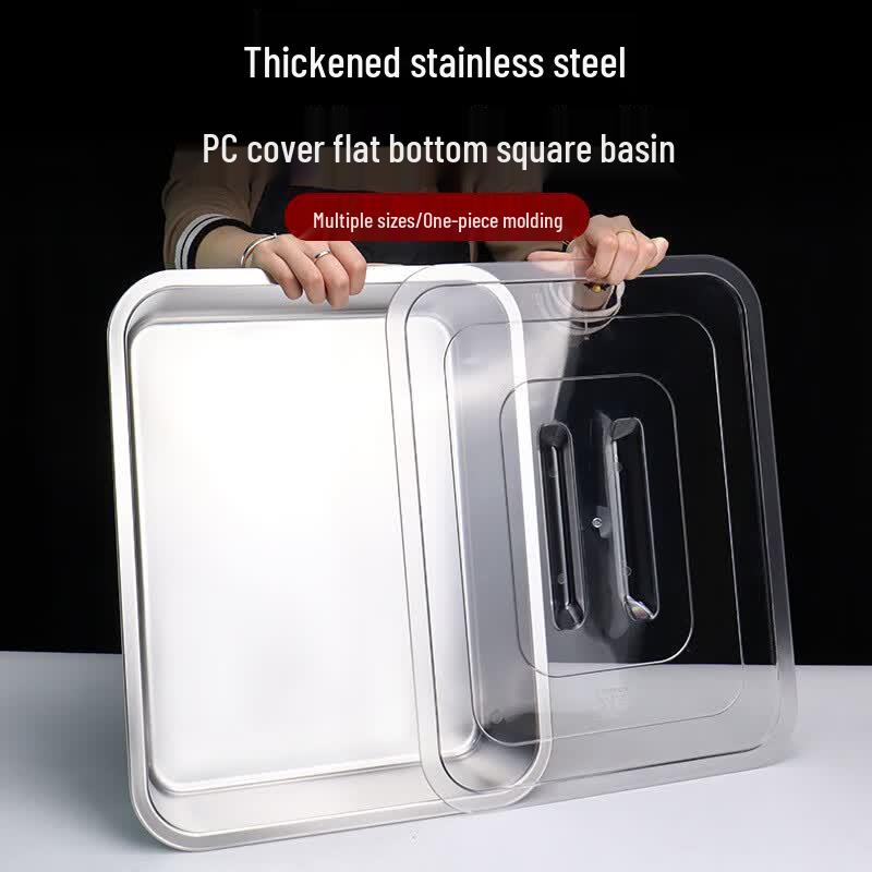 Stainless Steel Food Container with Transparent Lid