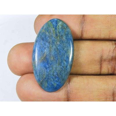 34Cts Genuine Neon Blue Apatite Oval Crystal Cabochon Loose Gemstone 20X35MM SK-2068