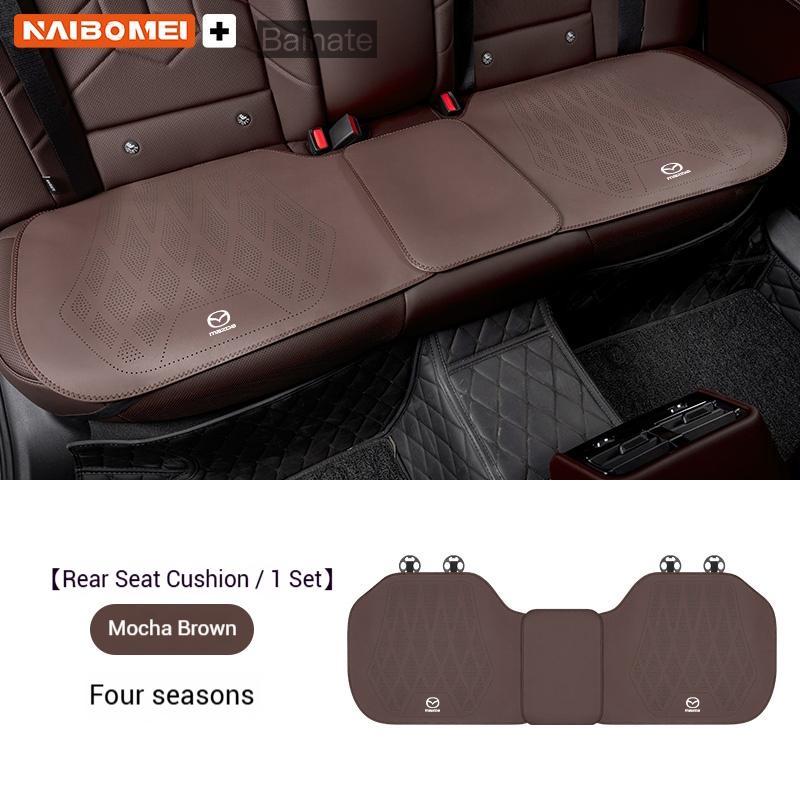 Nappa Leather Car Seat Cushion, Non-Slip All-Season Auto Cushion Pad For Mazda 2 3 6 Axela Atenza CX-30 CX-5 CX-8 MX-5 RX-8 RX7