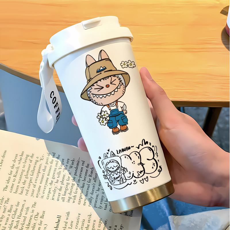 Slámkový hrnek na vodu Velká kapacita 316 Nerezová ocel Vysoká hodnota Termoska na dvojí pití Hrnek na kávu do auta