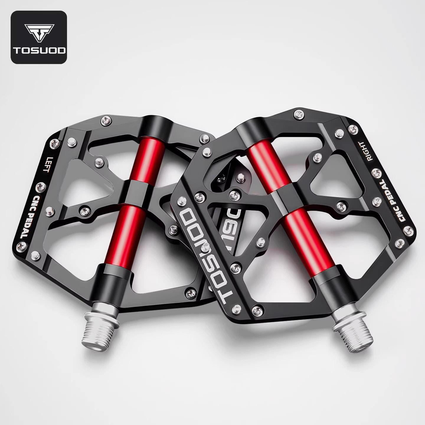 TOSUOD Road Bike Pedals Three-Bearing Aluminum Alloy Pedals Universal Mountain Bike Pedals Bicycle Accessories Pedal