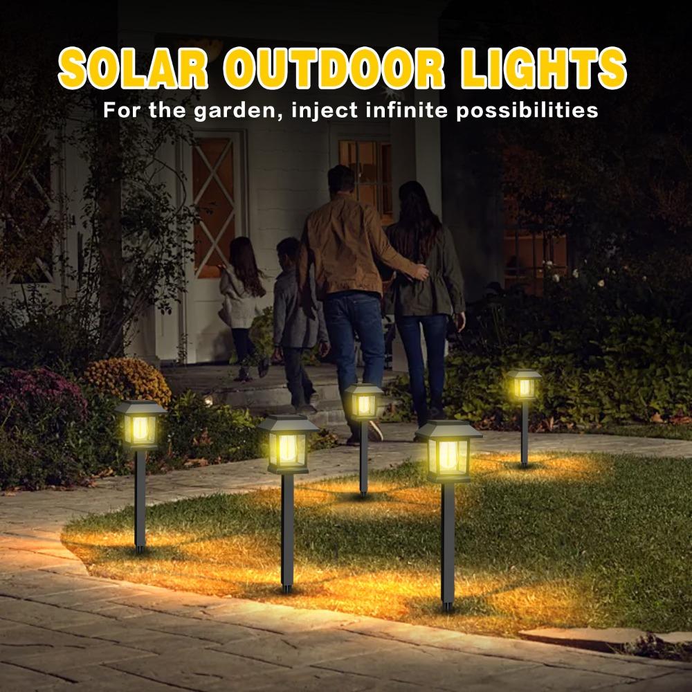 Outdoor Garden 2/6/12PCS Retro Solar Waterproof Signs for Courtyard Solar Lights Landscape Grassland Corridors