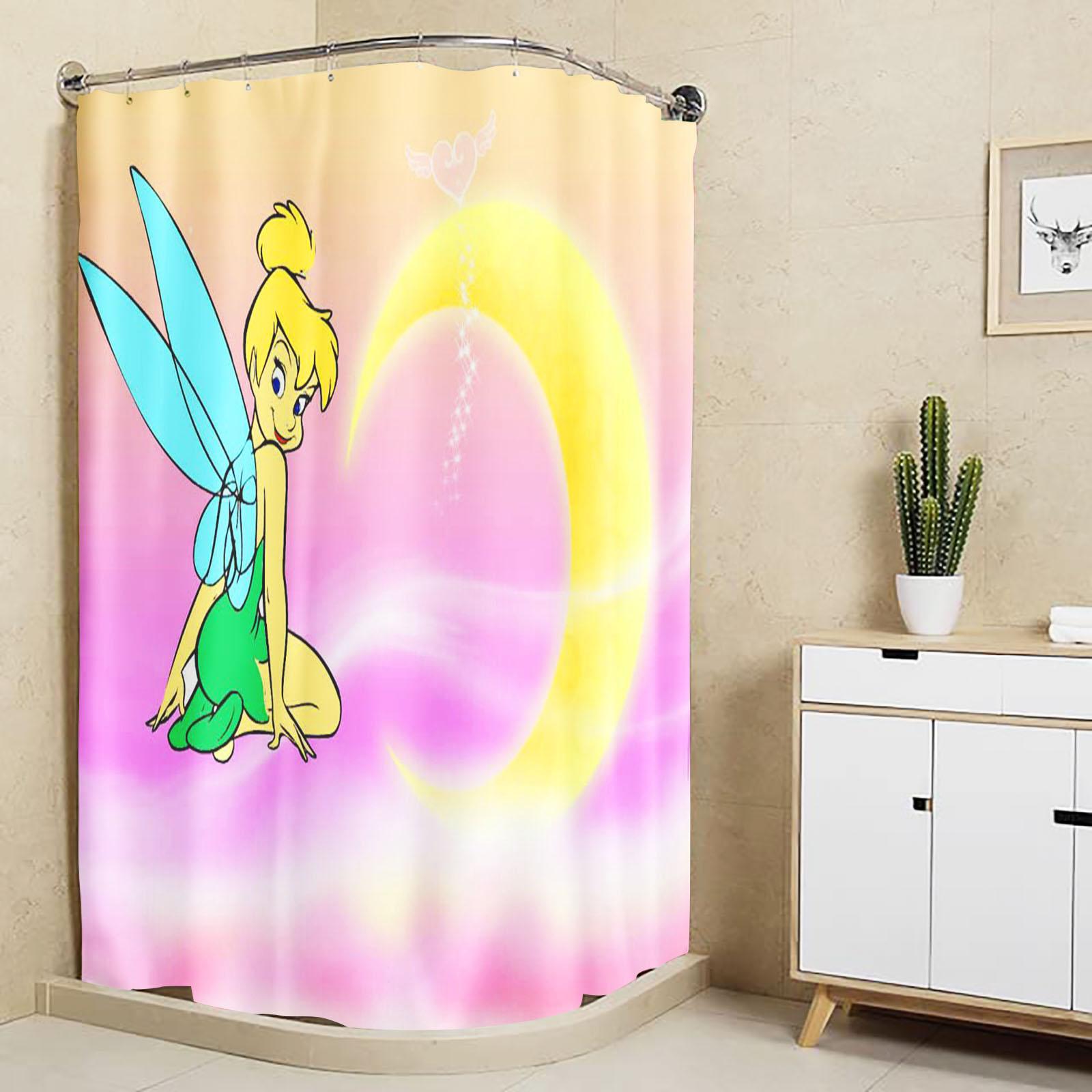 

Tinker Bell Shower Curtain Bath Waterproof Curtains For Living Room Luxury Set Screen Bathroom Accessories Sets W60H190(CM)-1 Pcs