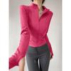 Pilates Fitness Jacket, Quick-dry Top, Stand-collar Yoga Suit, Women's Tight Slimming Waist-tightening Sports Top, Running Training