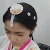 Flower Hanbok Wig Headdress Tassel Stage Dance Hair Hoop Fashion Korea Ethnic Style Hairband  Court