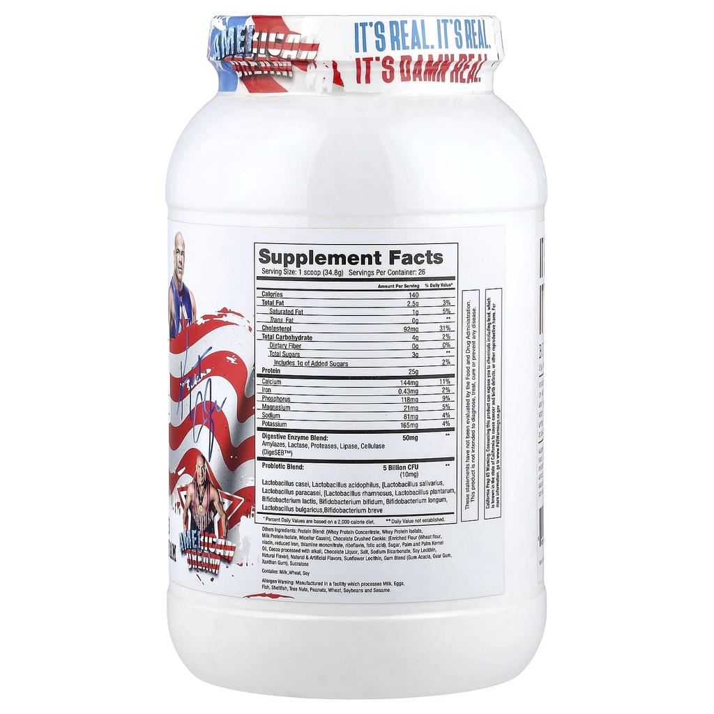Project 1 Nutrition, Whey Protein, High-Quality Protein Complex, American Dream, Cookies & Cream, 907g (2 lbs)