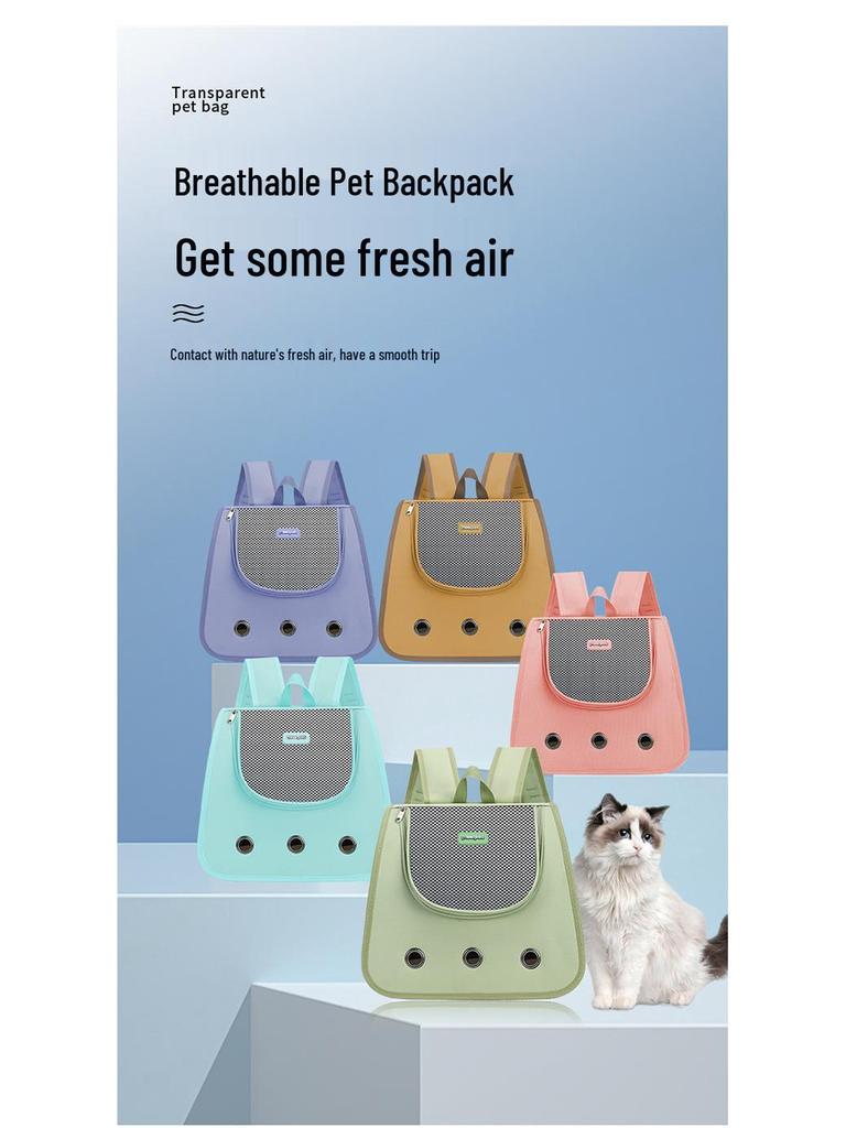 Portable Foldable Cat Carrier: Spacious, Breathable Pet Capsule for Travel