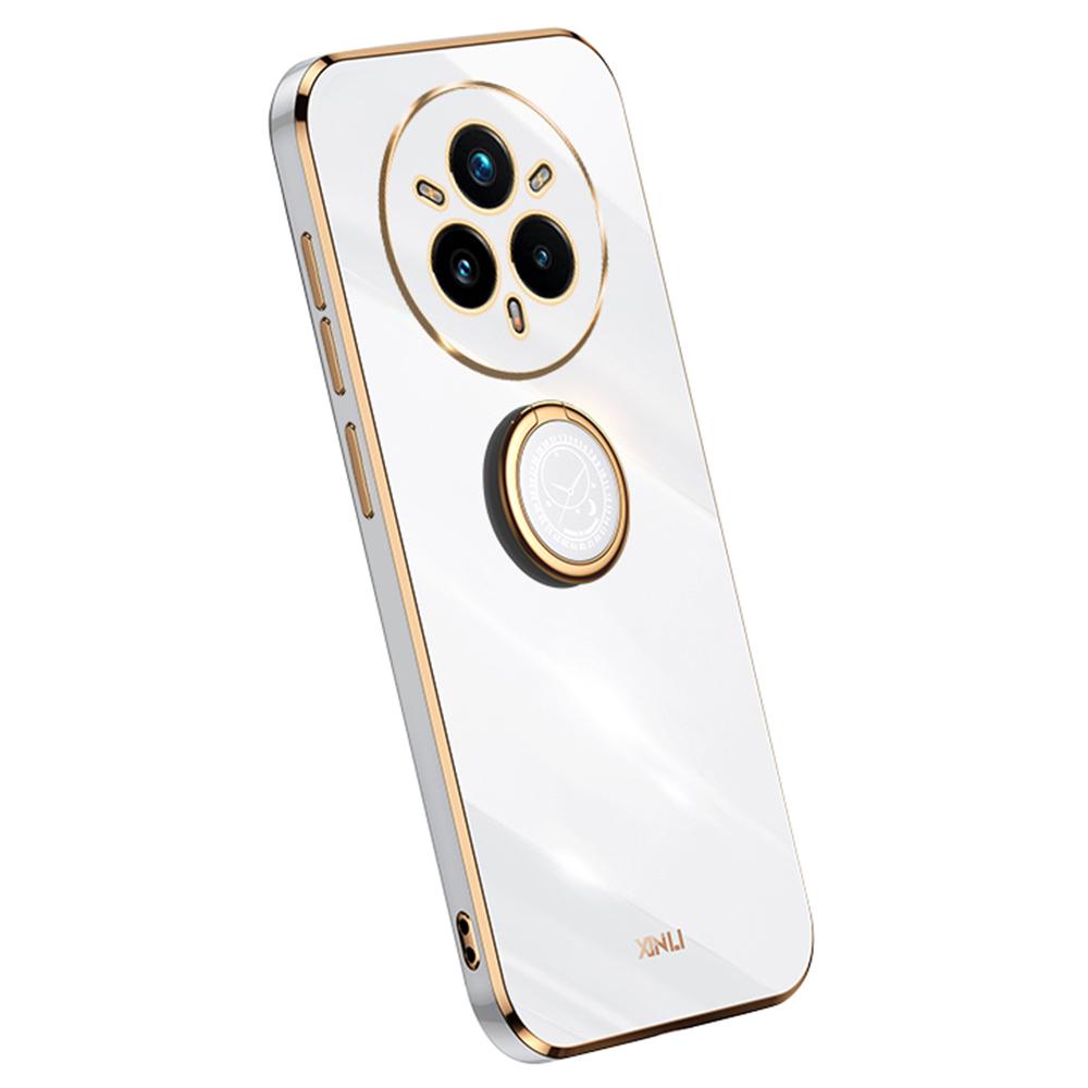 XINLI For Realme 14 Pro+ 5G Case Ring Kickstand Electroplating TPU Phone Cover