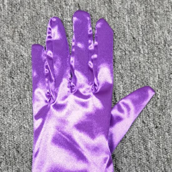 1 Pair Smooth Satin Long Gloves Silky Material Fancy Dress Gloves Wedding Dress Photography Accessories