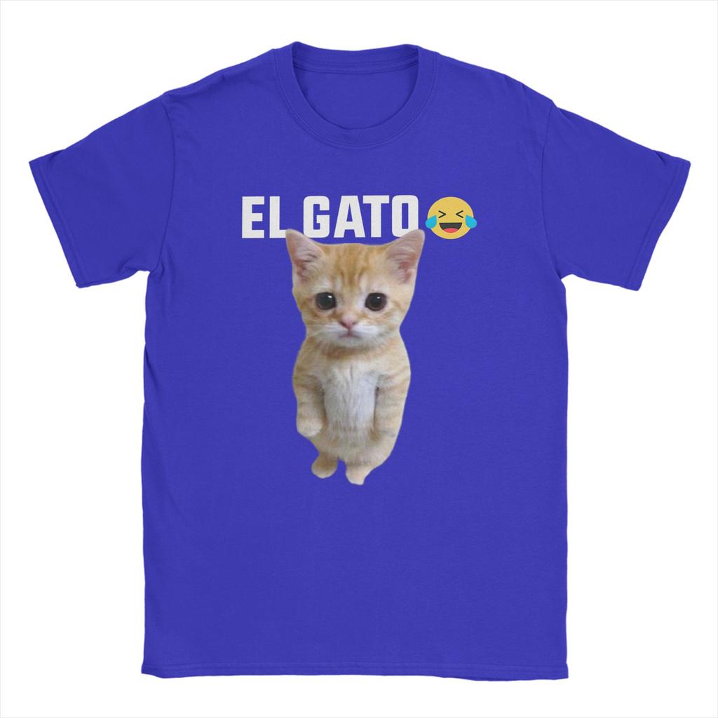El Gato Meme Sad Crying Cat Munchkin Kitty Meme TShirt Summer Cotton T Shirts For Man Tshirt Short Sleeves Y2K Retro Clothing