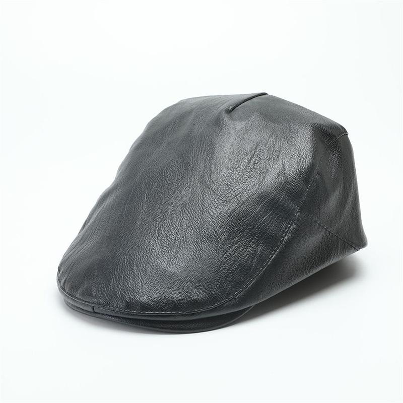 Hat autumn and winter American leather forward hat men's retro painter hat fashion versatile beret women's literary cap